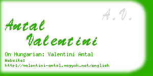 antal valentini business card